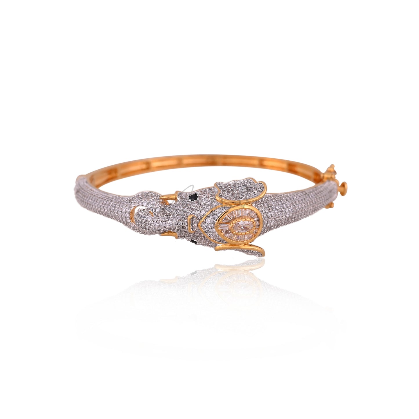 Elephant CZ Openable Bracelet