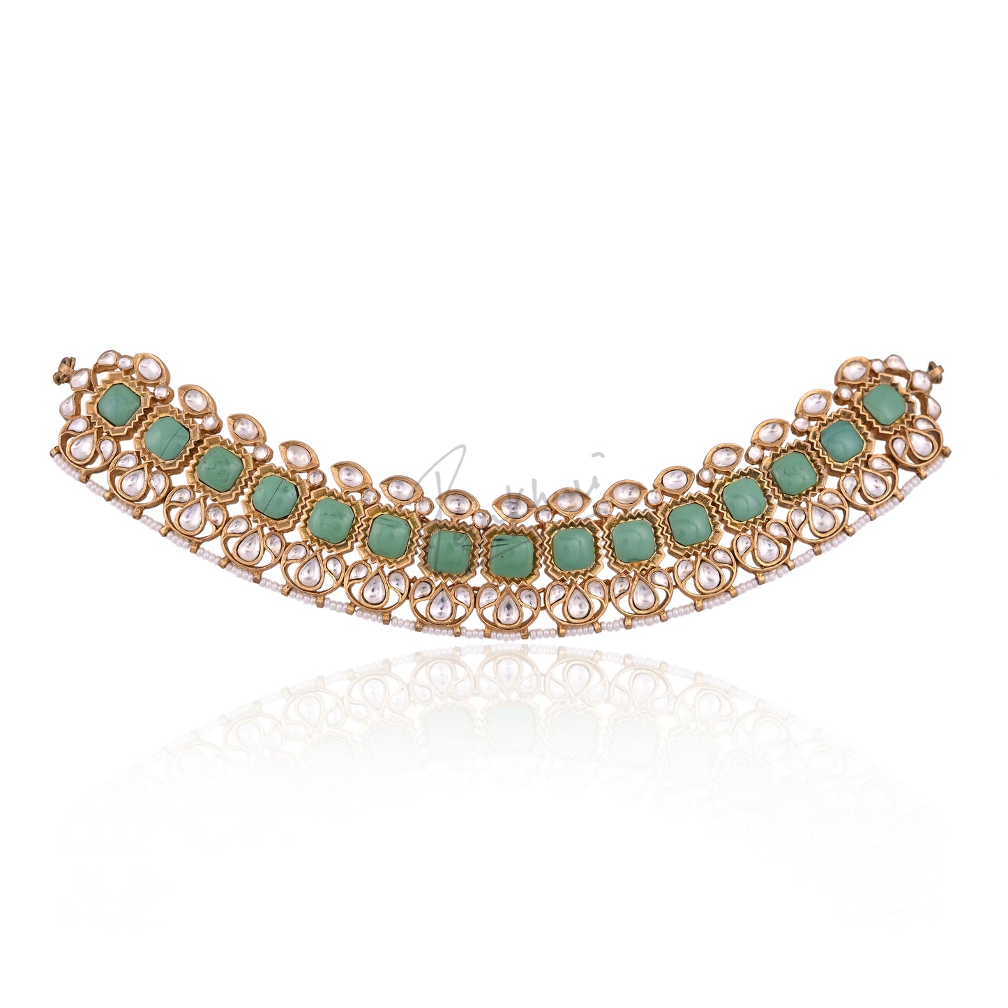 Sea Green Polki Choker Set