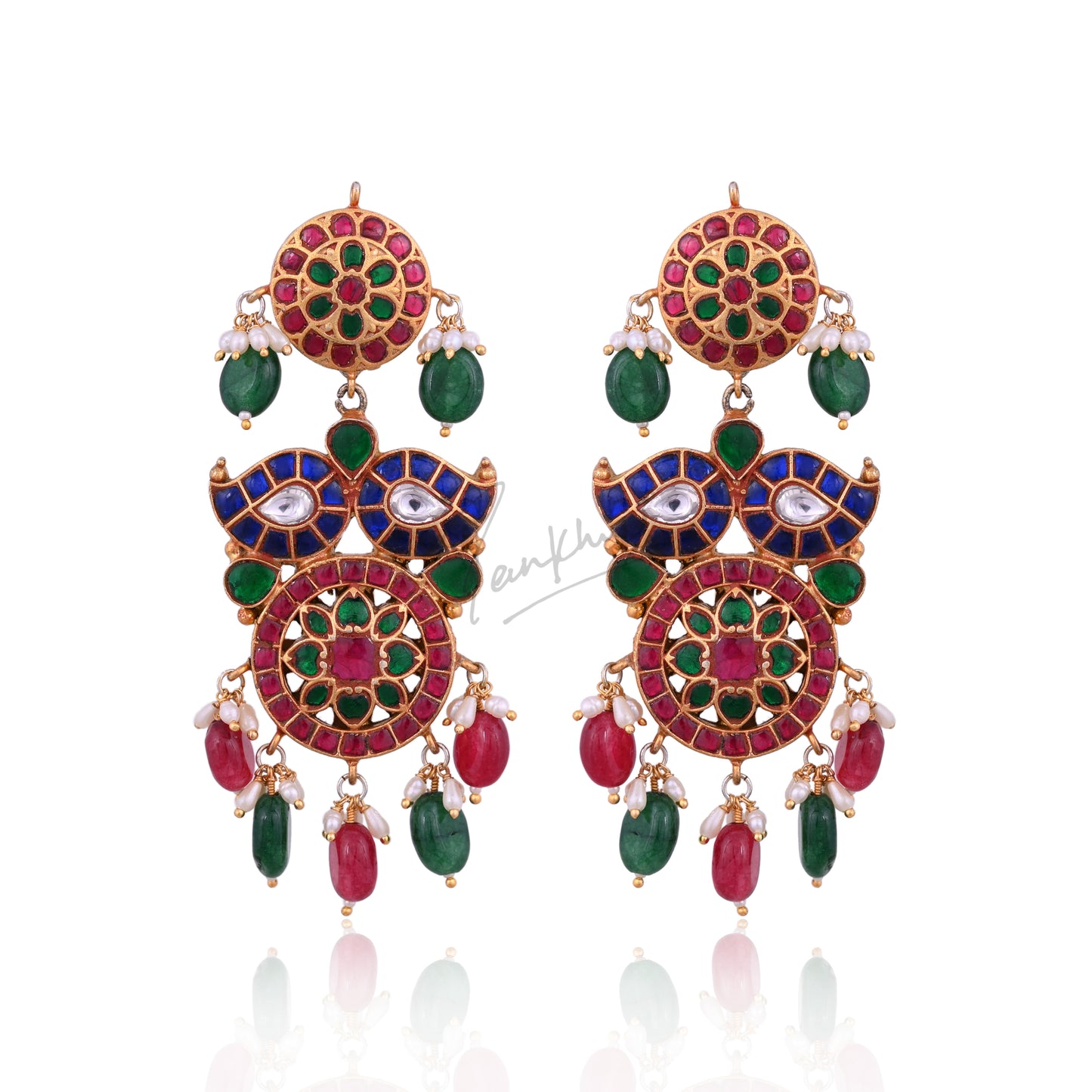 Multicolour Jadau Earrings