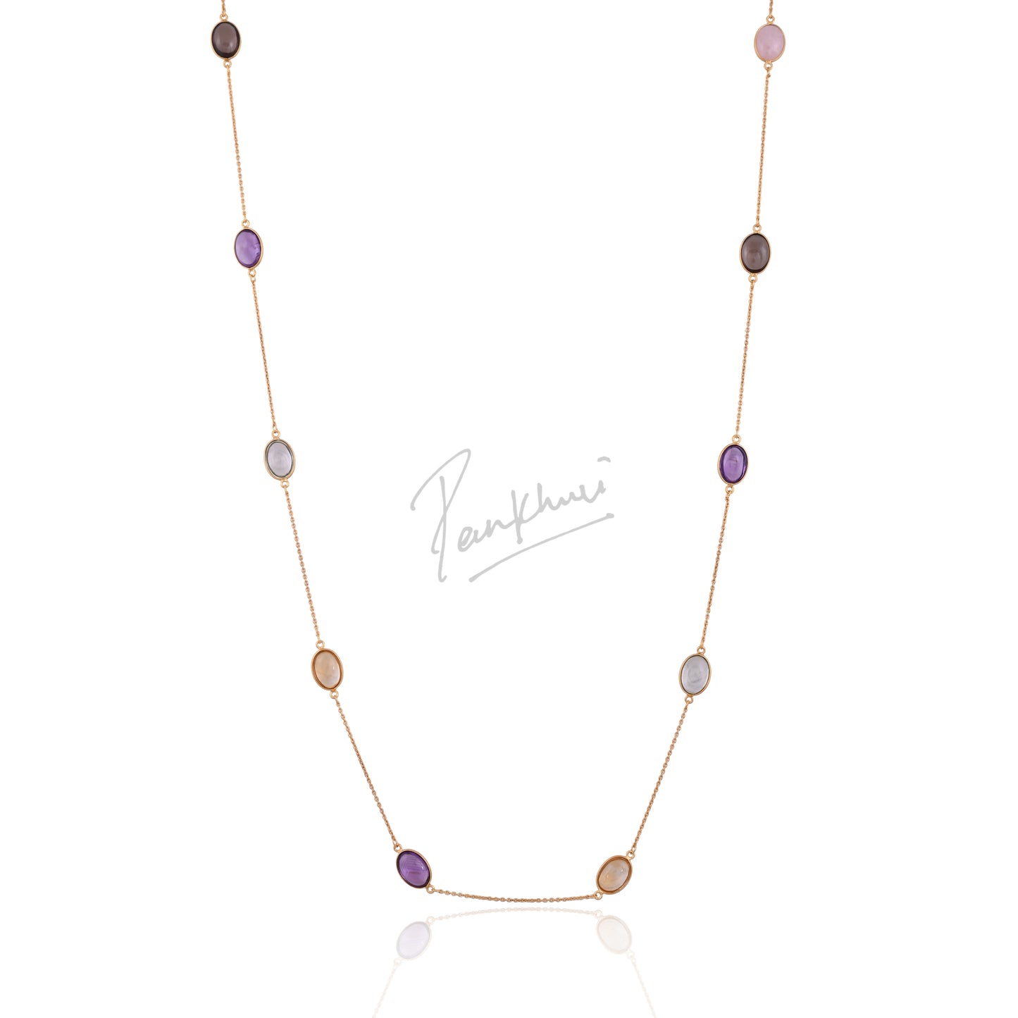 Pastel Stone Cascade Necklace
