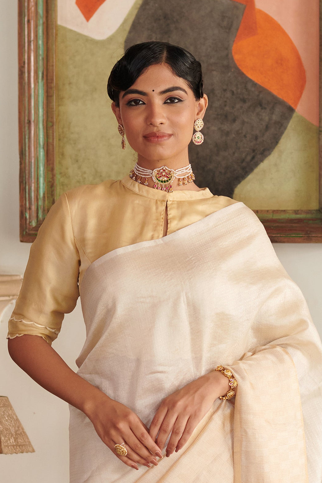 Nayantara Jadau Pearl Choker