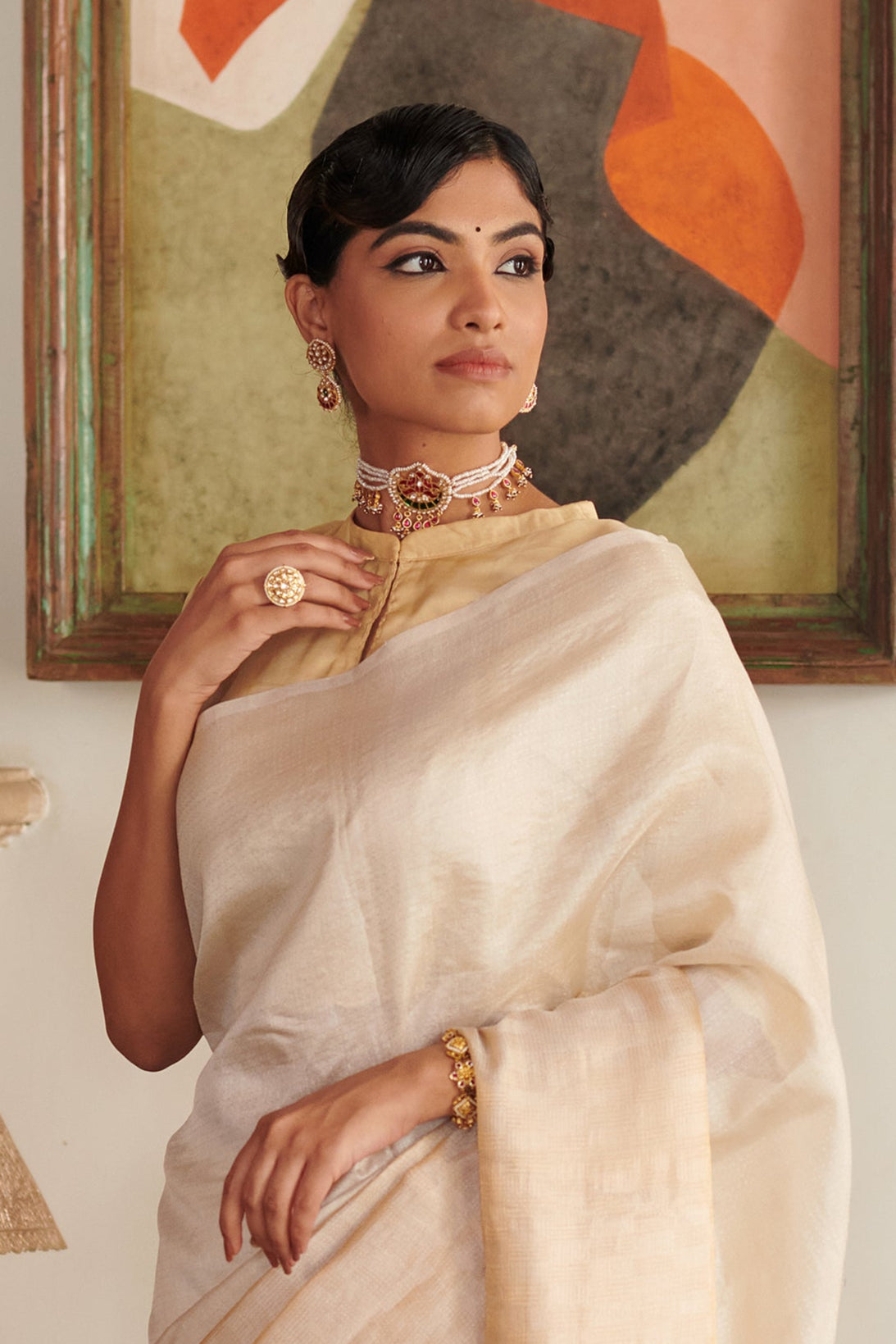 Nayantara Jadau Pearl Choker