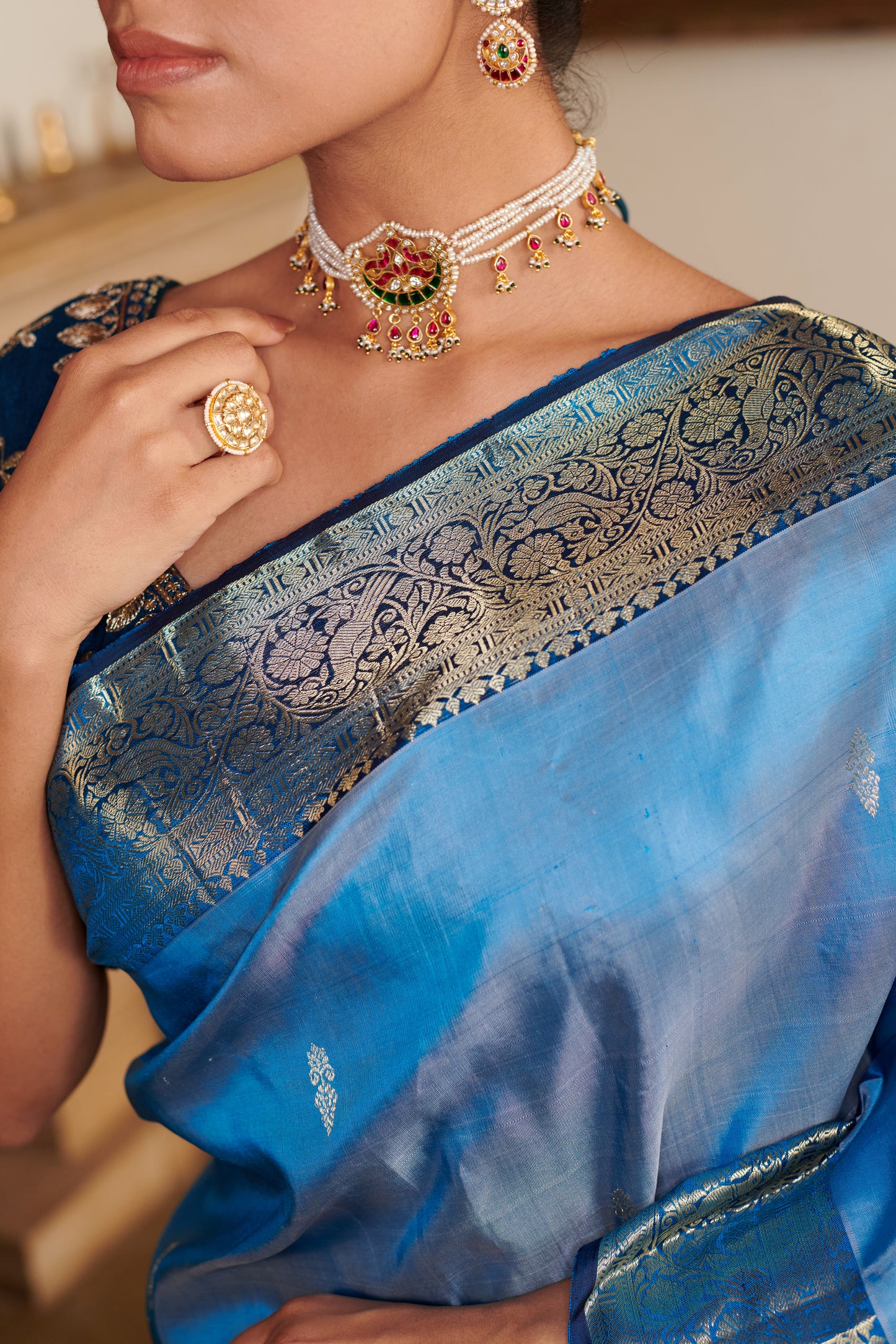 Nayantara Jadau Pearl Choker