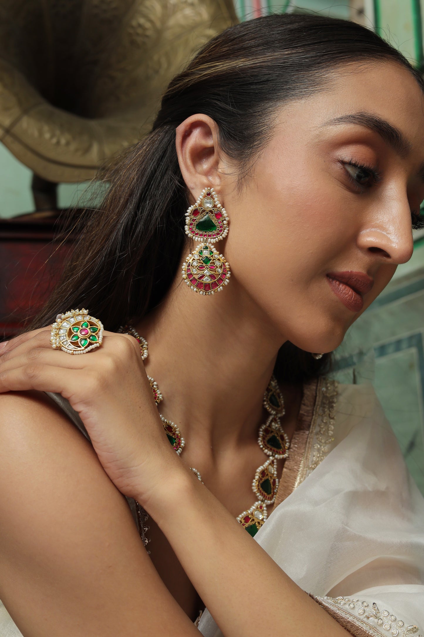 Jharokha Jadau Necklace Set