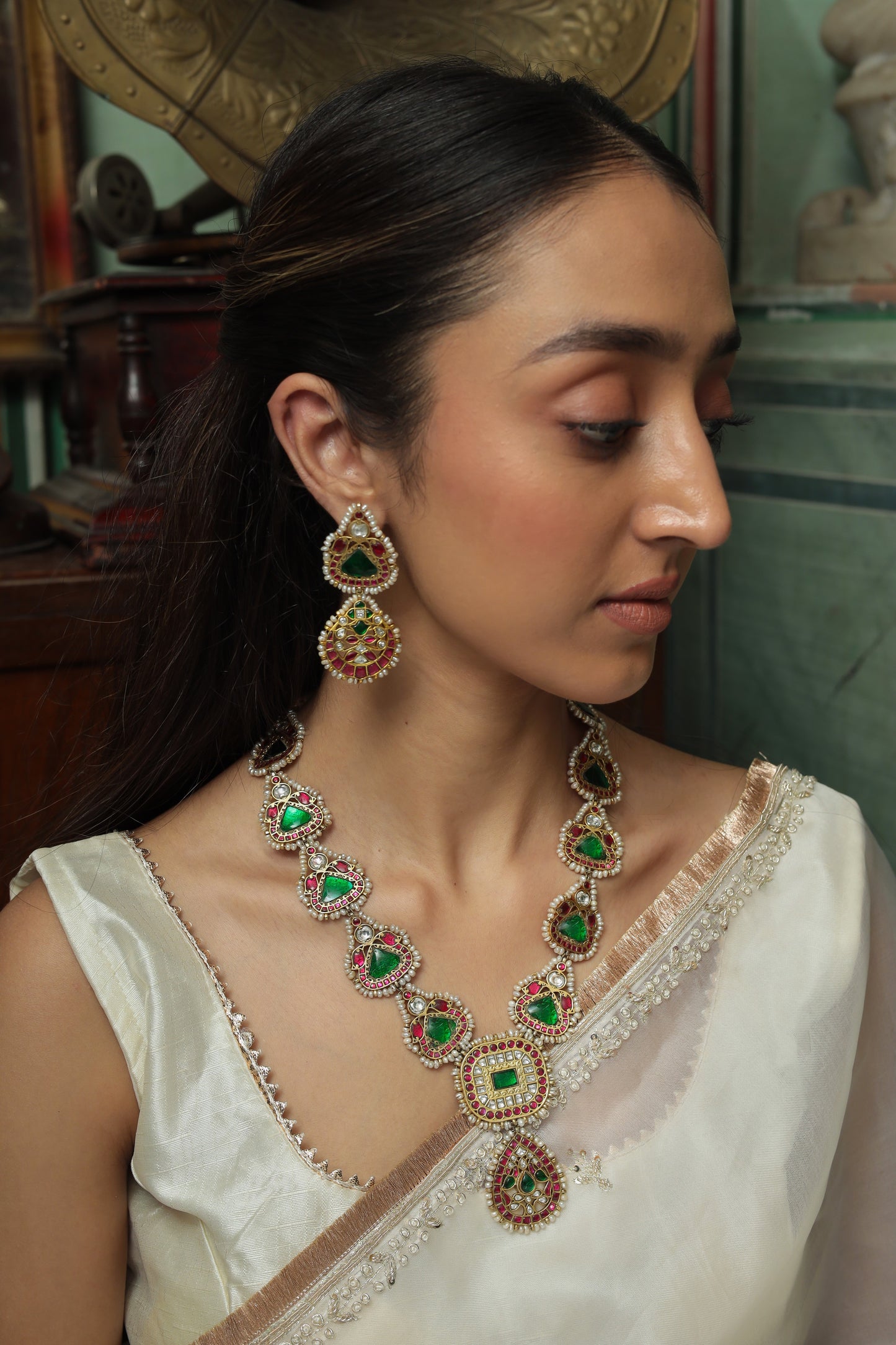 Jharokha Jadau Necklace Set
