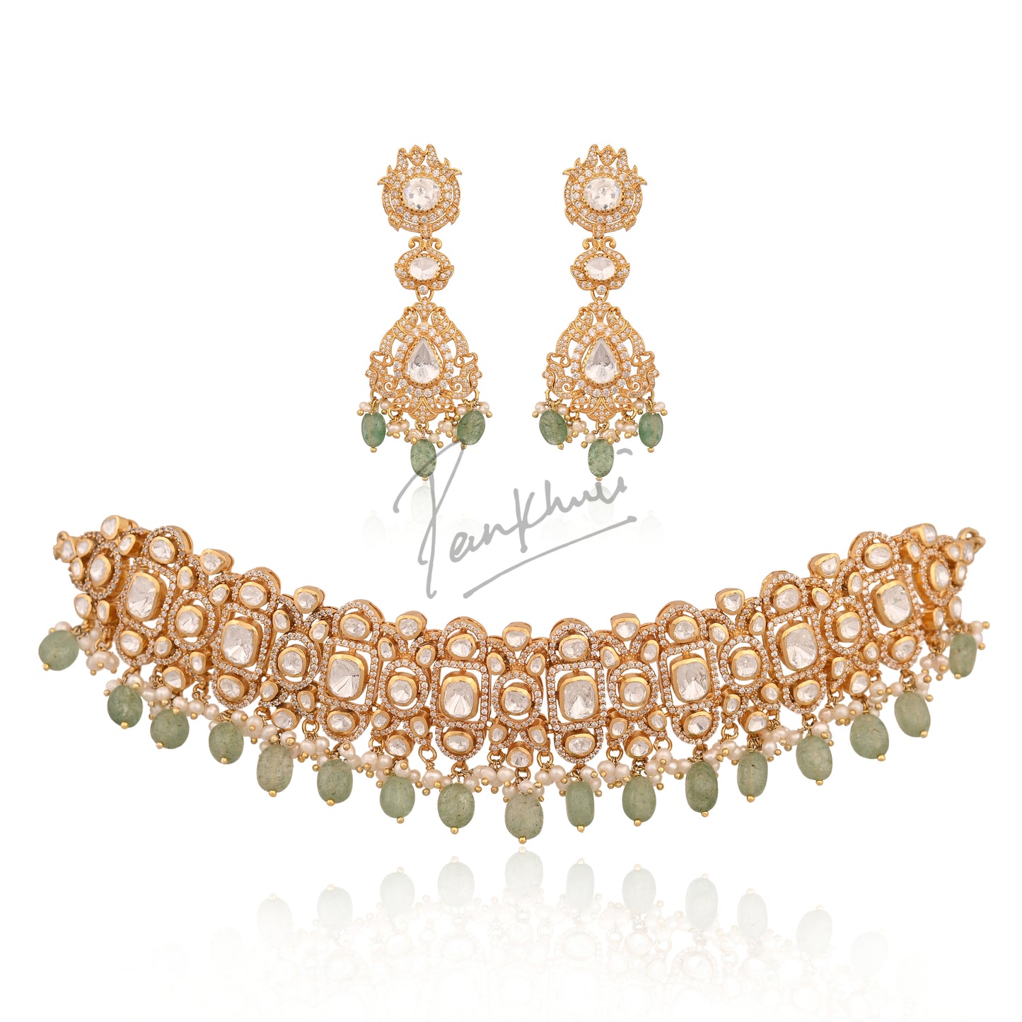 Emerald Veil Moissanite Choker