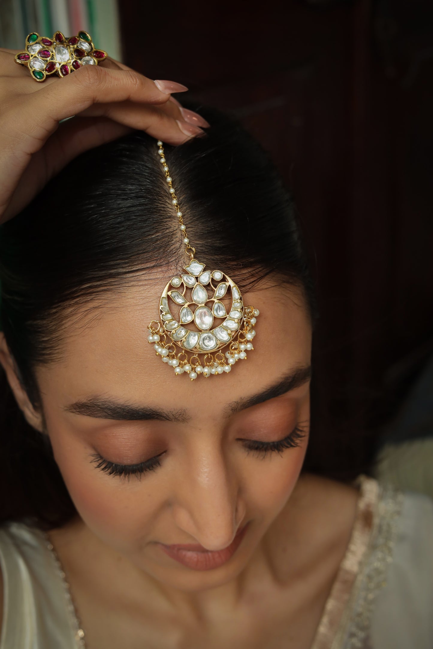 Chaandni Jadau Maang Tika