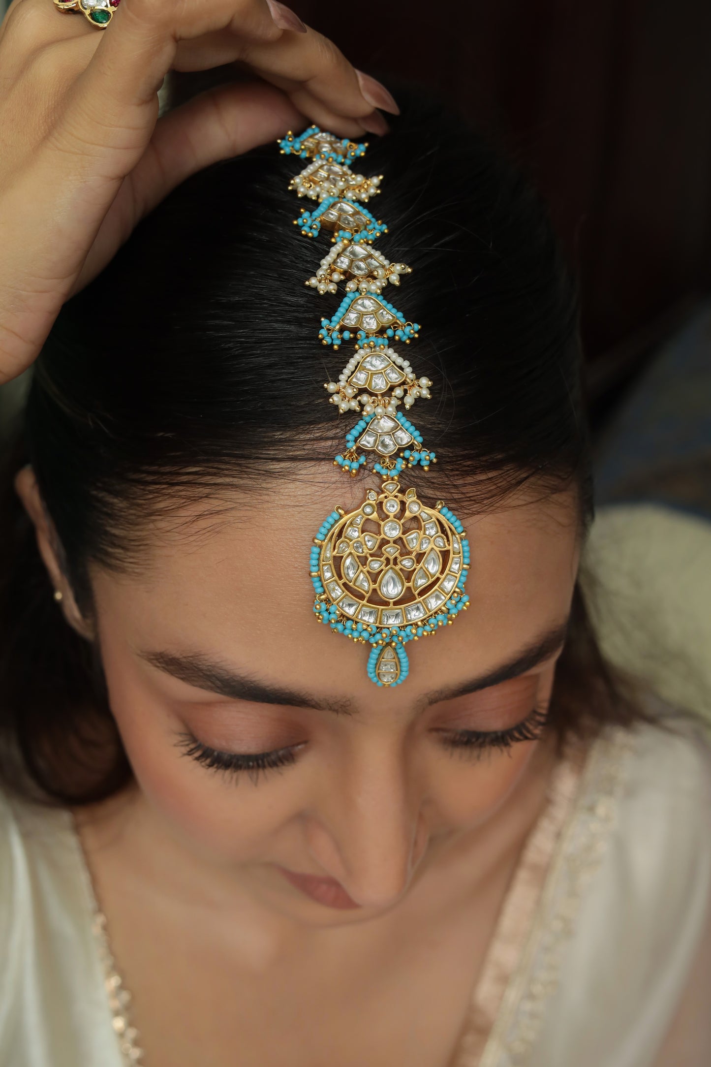 Firoza Jadau Maang Tika