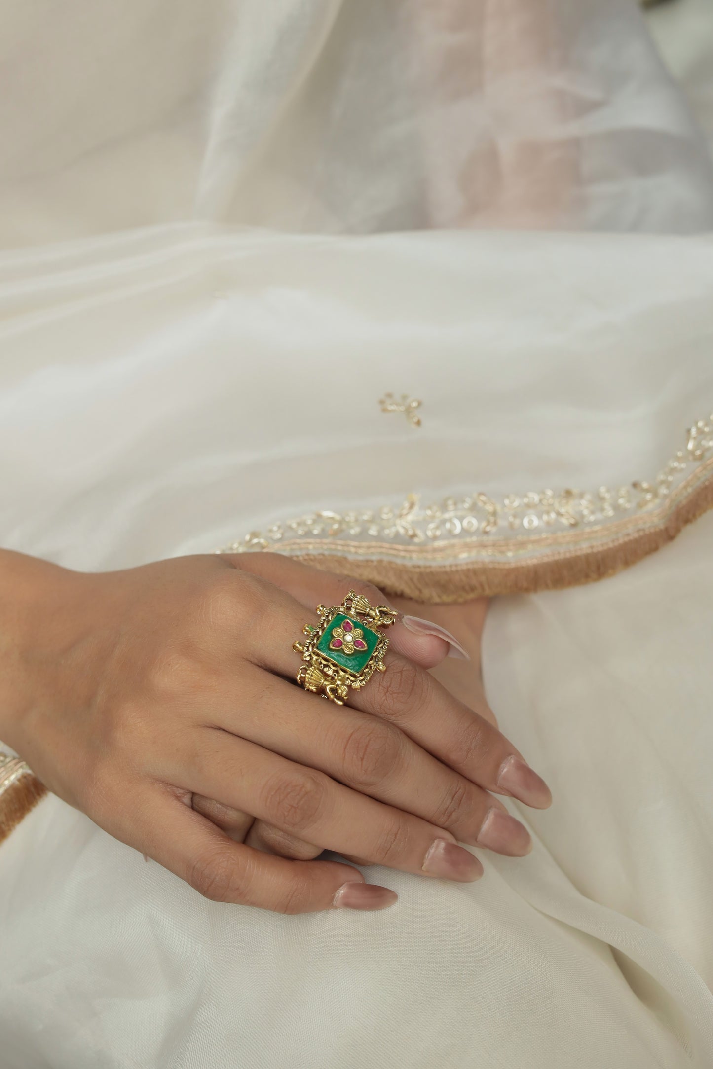 Rangoli Jadau Ring