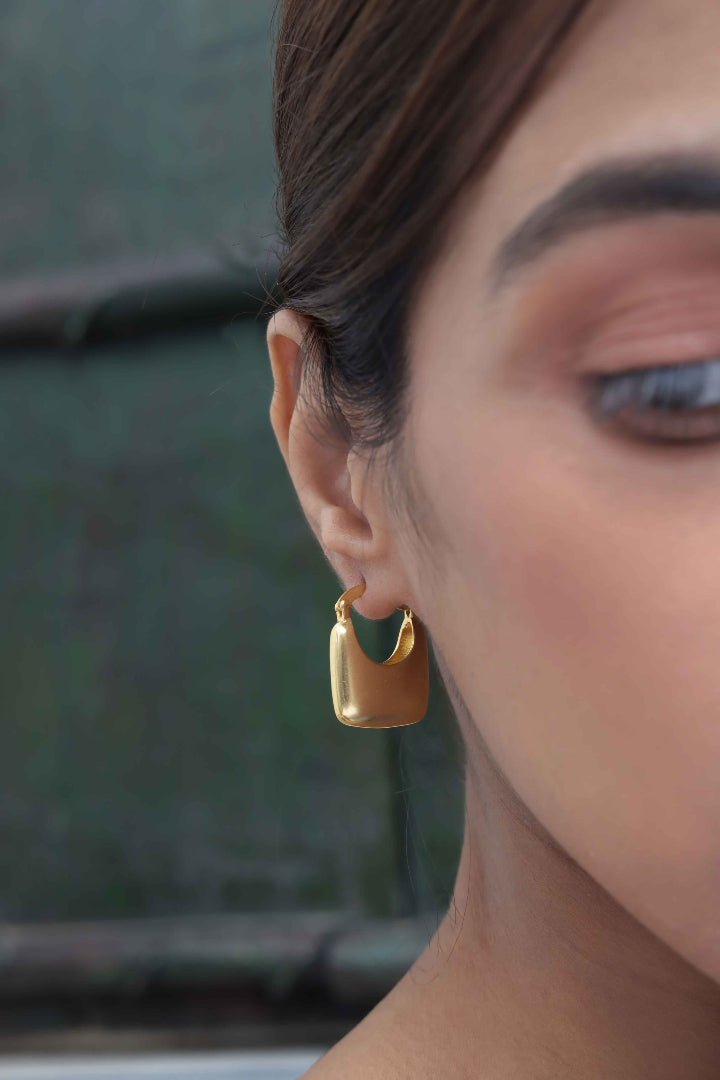 Modern Dome Hoop Earrings