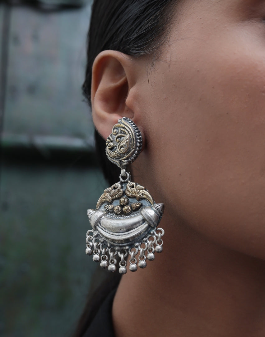 Elegant Silver Tassel Earrings