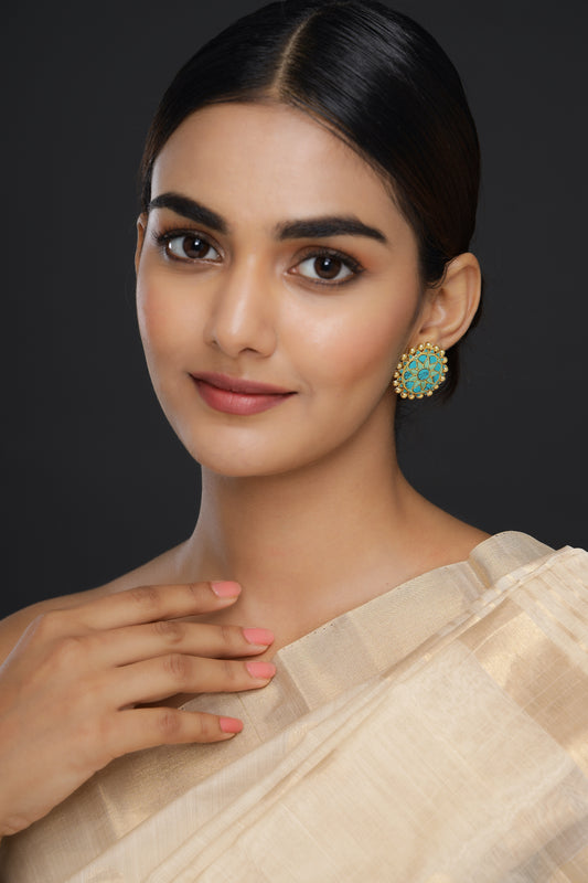 Minimal Firoza Drop Earrings