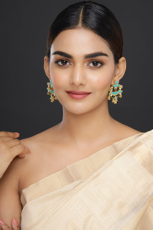 Firoza with Cubic Zirkonia Danglers
