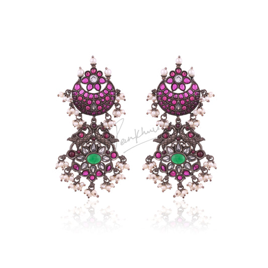 Oxidised Antique Earrings