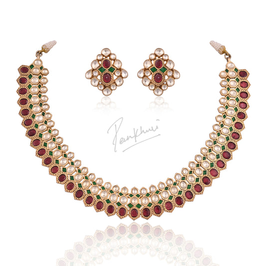 Ruby & Emerald Polki Grandeur Set