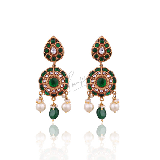 Classic Jadau Dome Earrings