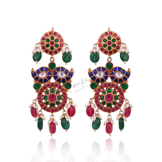 Multicolour Jadau Earrings
