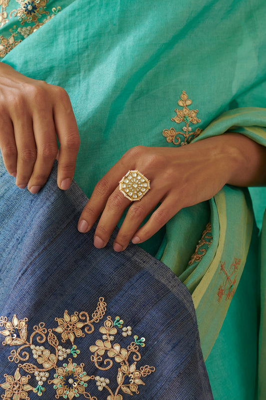 Jadau Pearl Ring