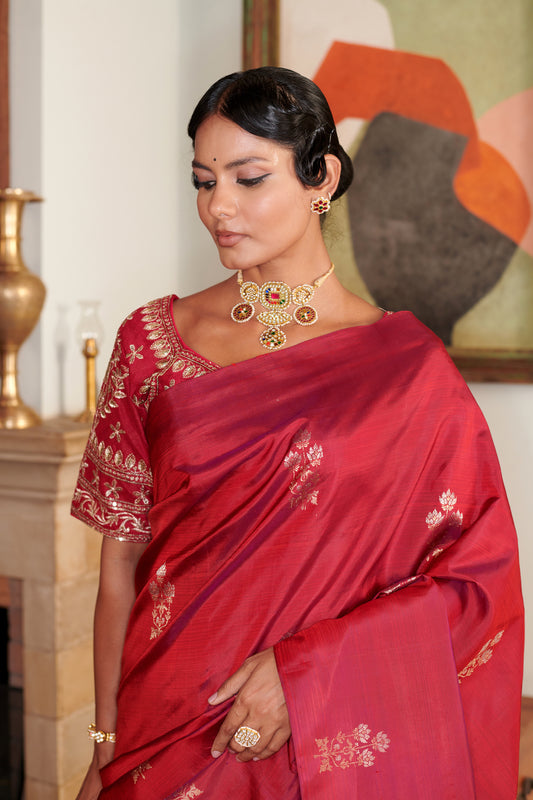 Rajmukhi – Classic Jadau Pearl Necklace Set