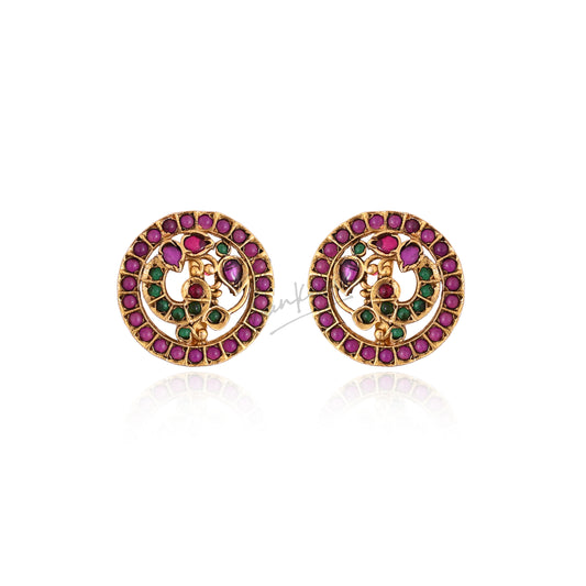 Heritage Ruby Emerald Studs
