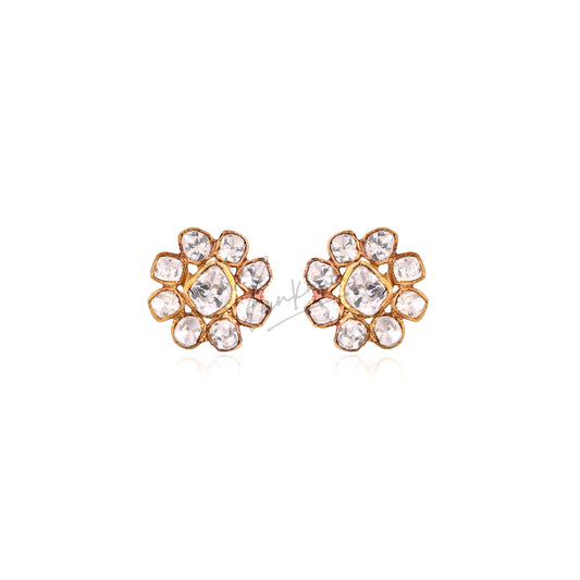 Moissanite Floral Studs