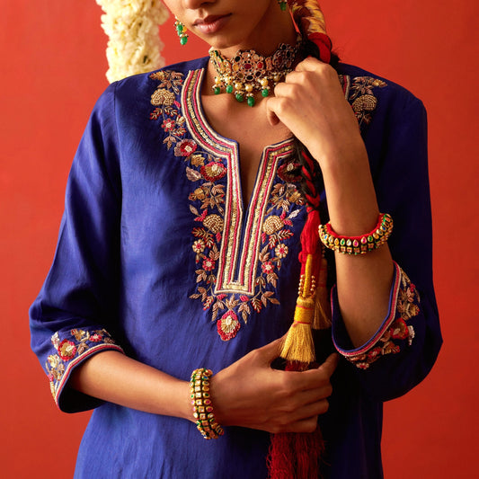 Multicolour Kundan Meena Choker Set