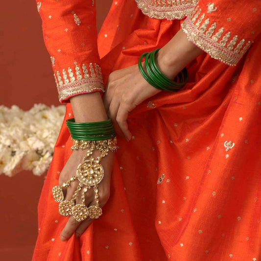 4-Ring Polki Hath Phool