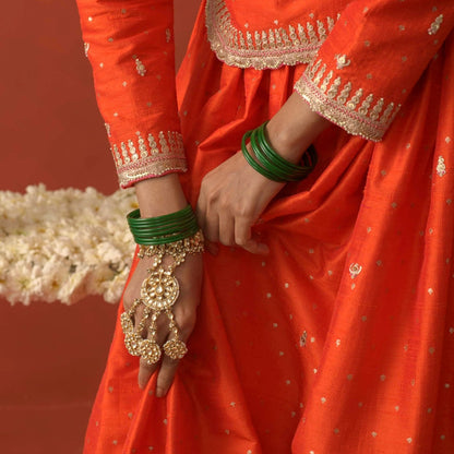 4-Ring Polki Hath Phool