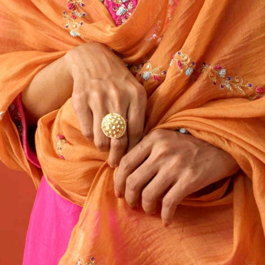 Polki Circle Ring