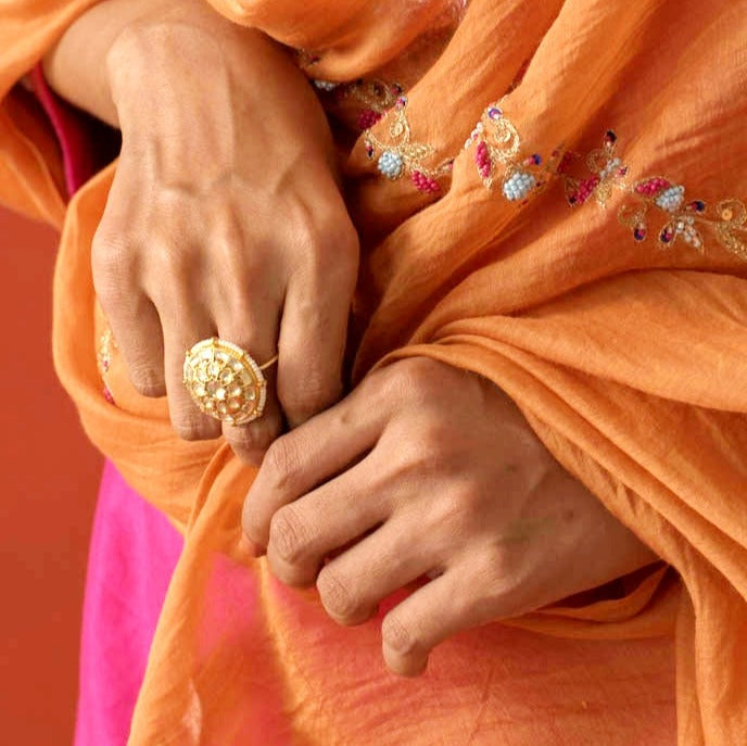Polki Circle Ring