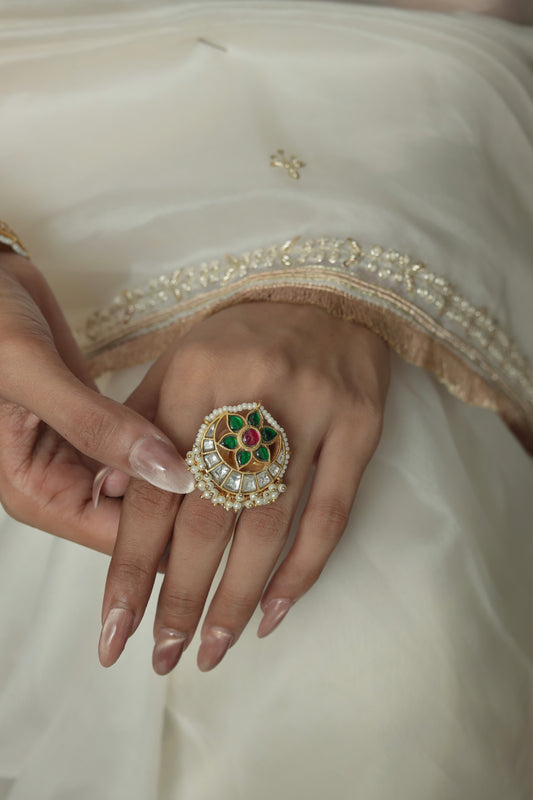 Jharoka Jadau Ring