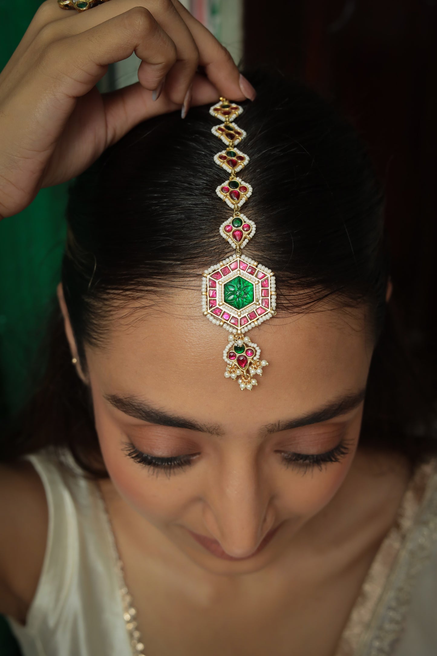 Mohini Jadau Maang Tika