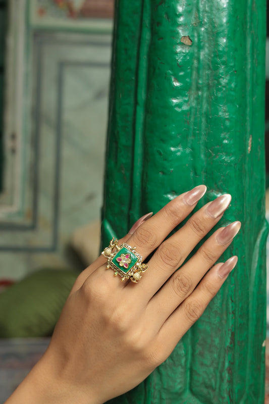 Rangoli Jadau Ring