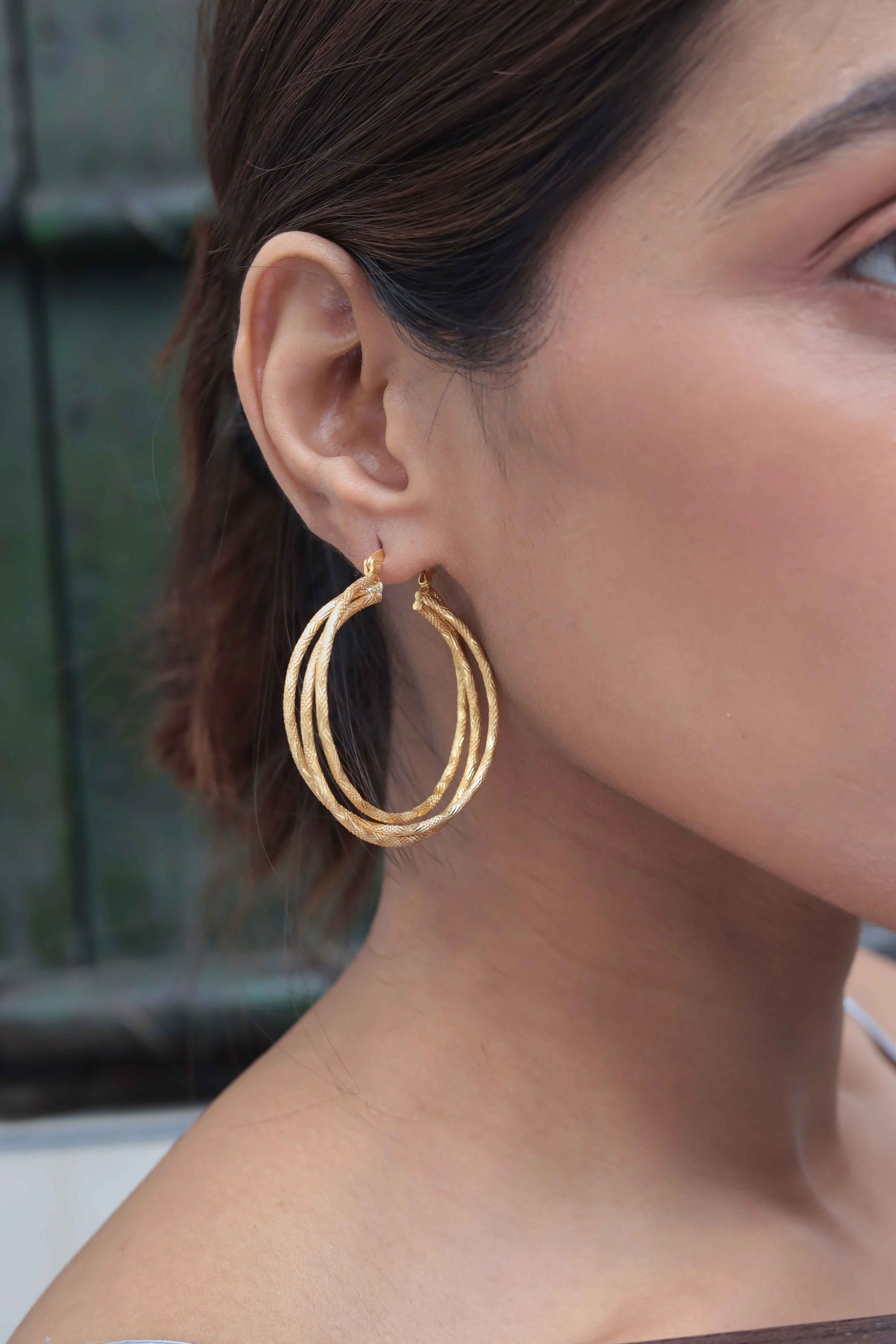 Triple Hoop Earring