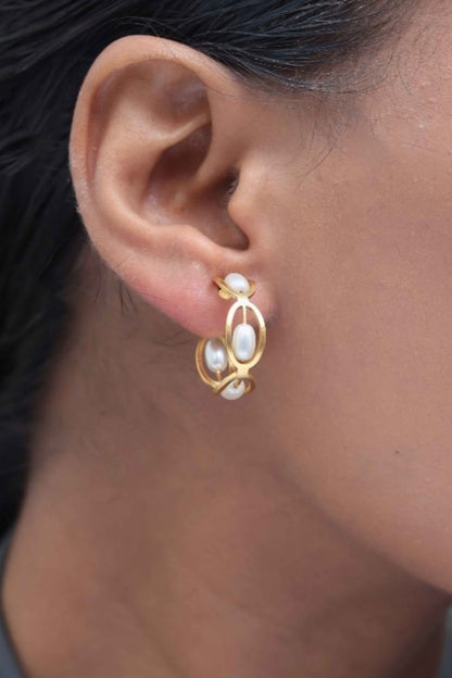 Pearl Orbit Hoops