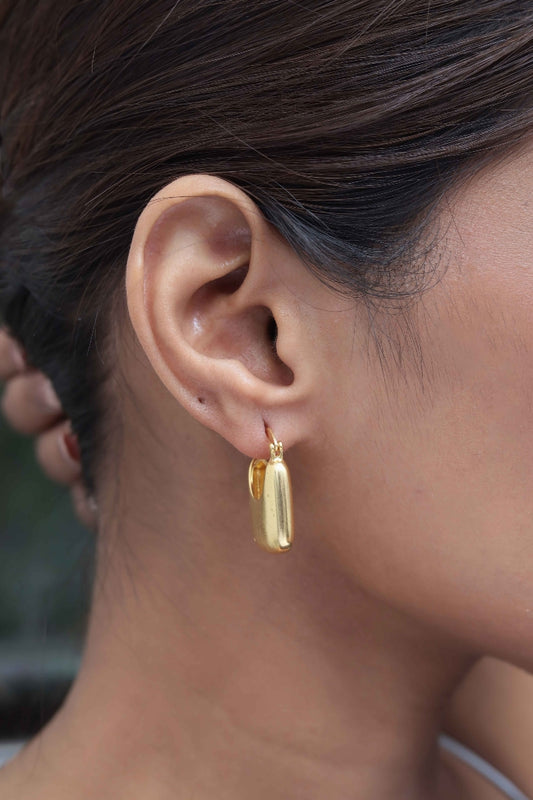 Modern Dome Hoop Earrings