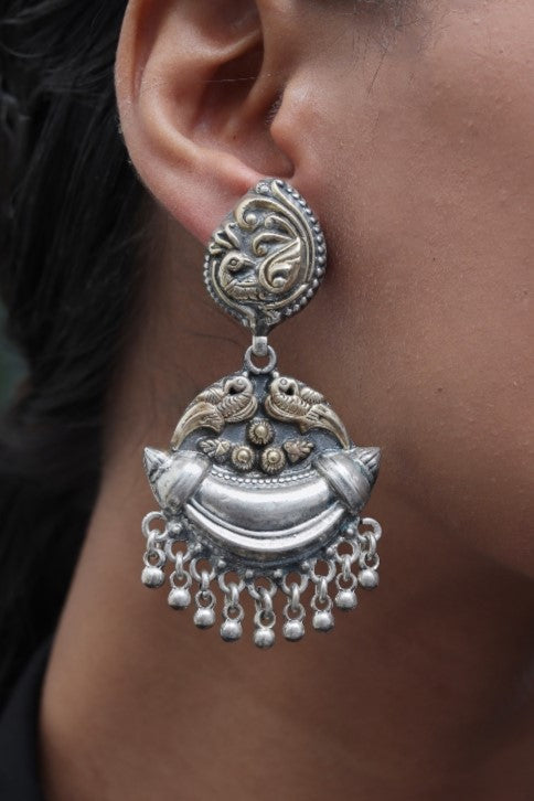 Elegant Silver Tassel Earrings